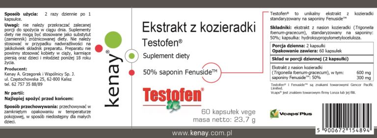 Ekstrakt Z Kozieradki Testofen 600 Mg 60 Kaps Oszukajczas Pl