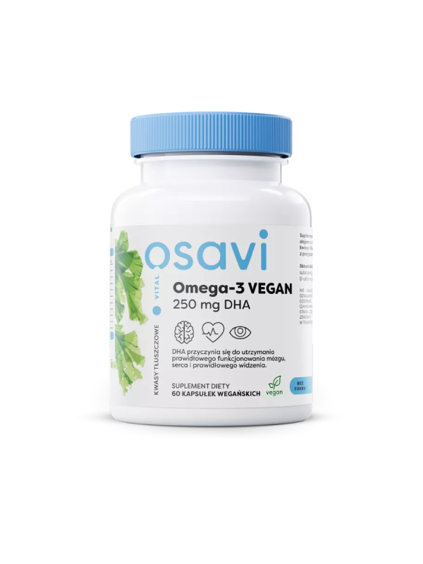 Omega-3 VEGAN, 250 mg DHA – 60 wegańskich kapsułek