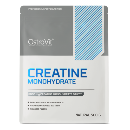 OstroVit Monohydrat Kreatyny 500 g - opakowanie suplementu kreatyny w proszku