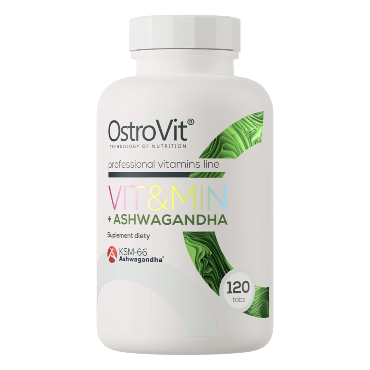 OstroVit VIT&MIN + Ashwagandha 120 tabletek