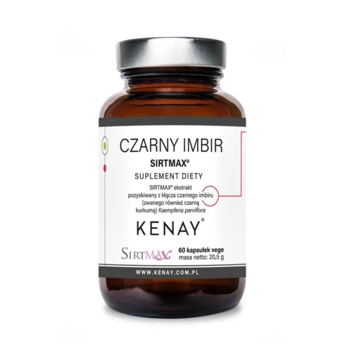 Czarny imbir SirtMax – suplement diety Kenay, 60 kapsułek