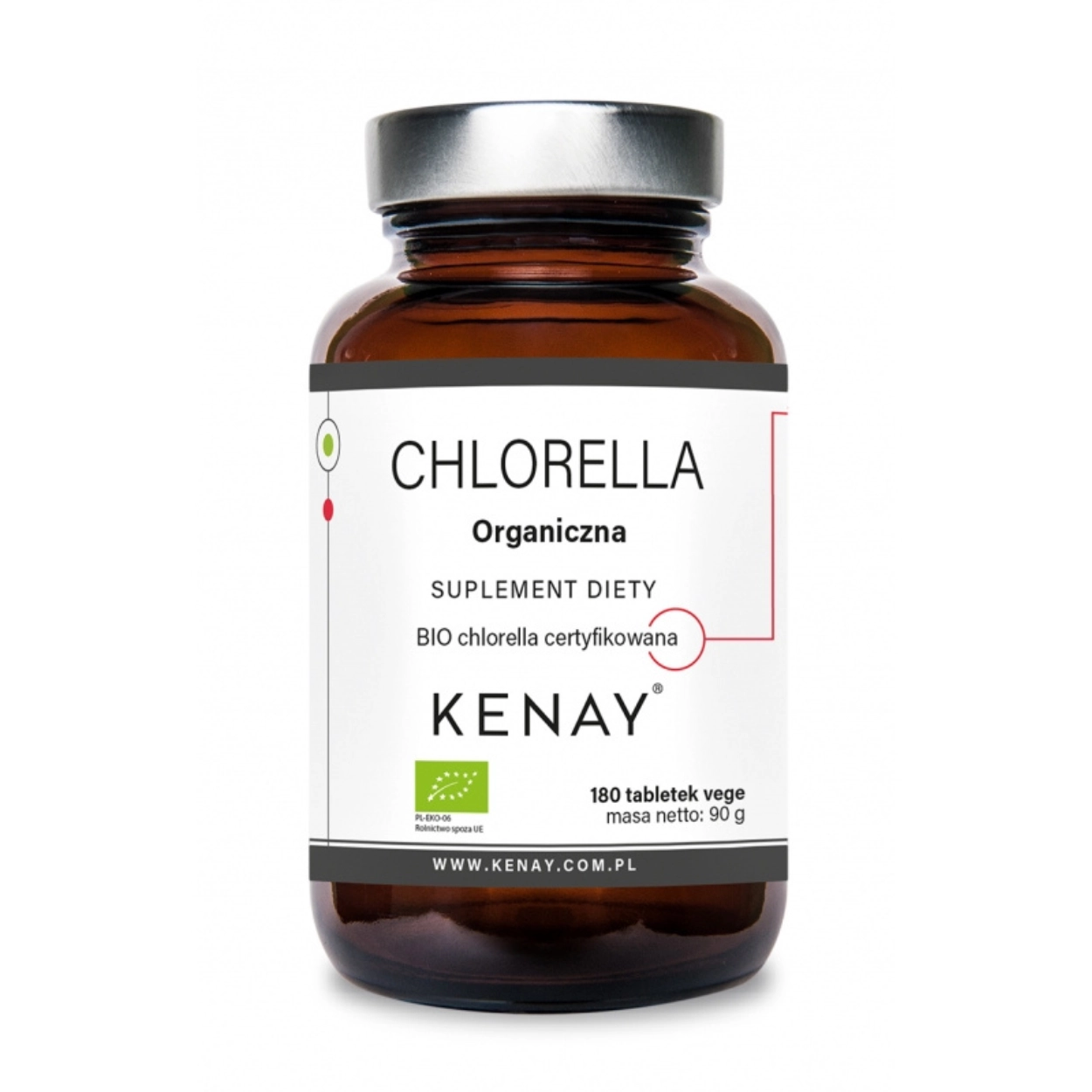 Kenay Chlorella Organiczna 180 tabletek suplement diety