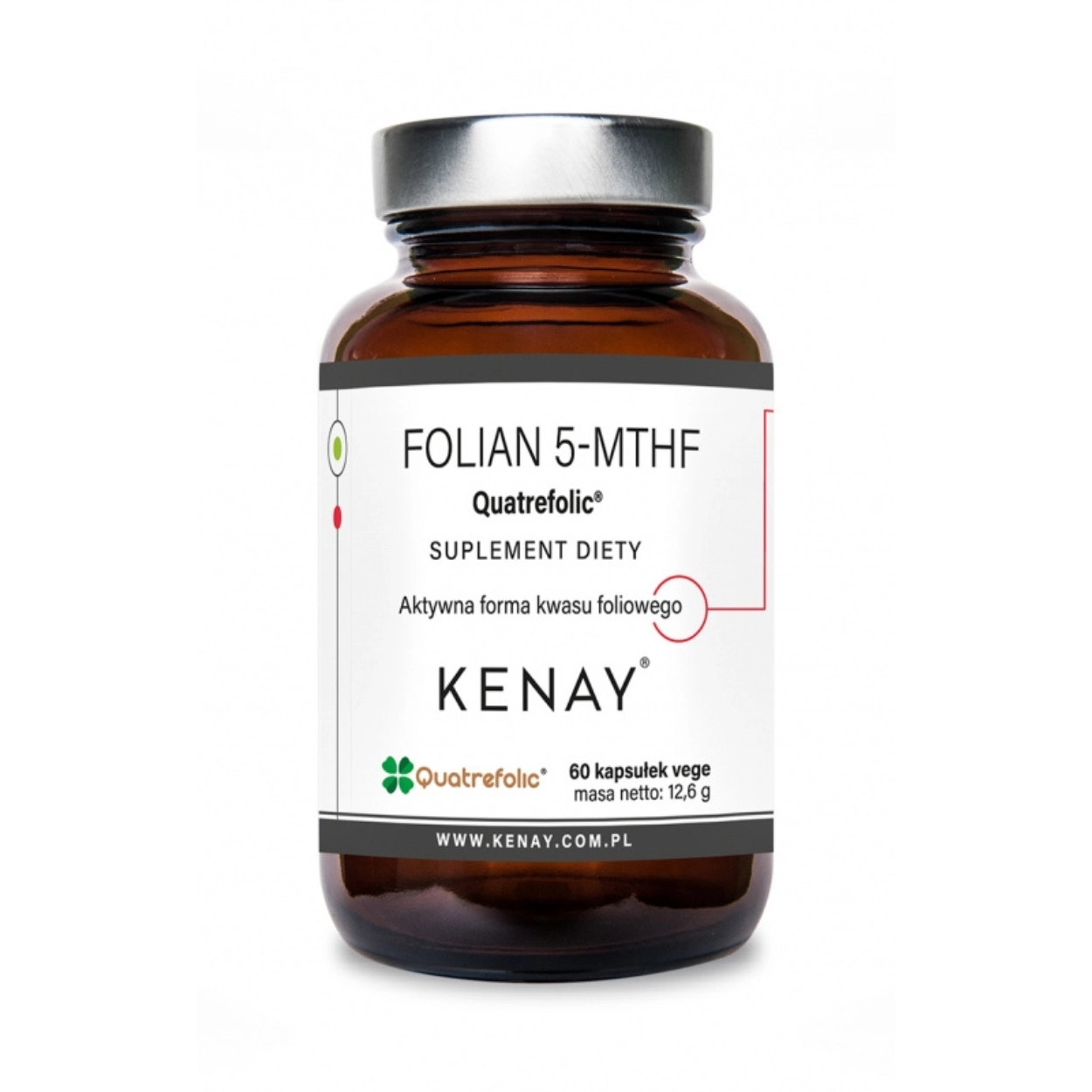 Kenay Folian 5-MTHF Quatrefolic 60 kapsułek suplement diety
