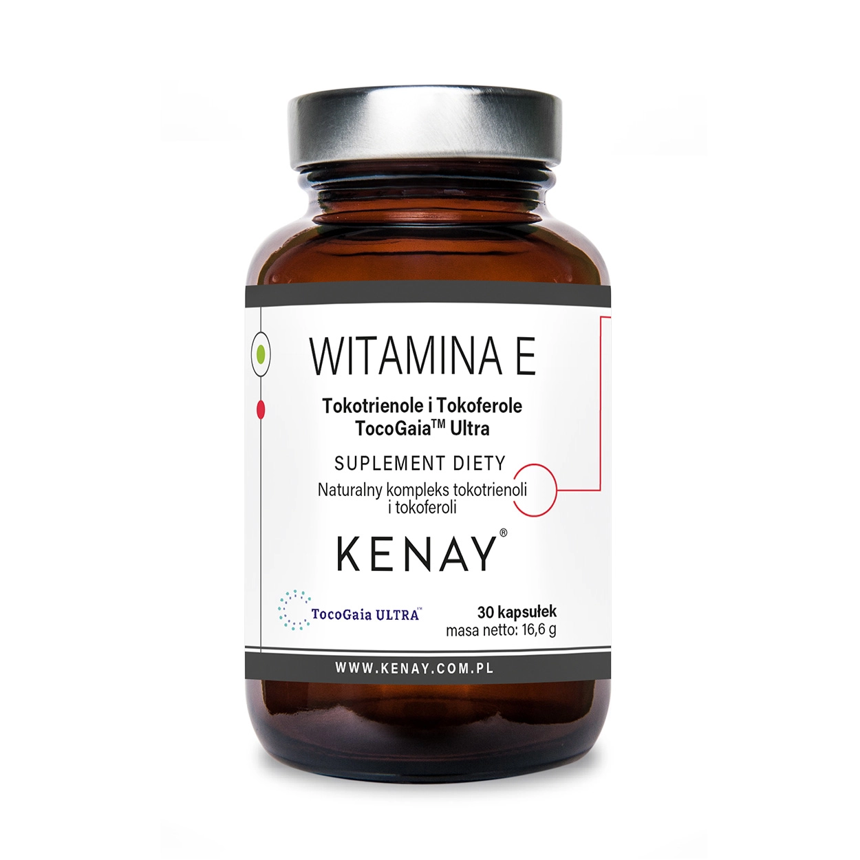 WITAMINA E Tokotrienole i Tokoferole TocoGaia Ultra 30 kaps - Kenay